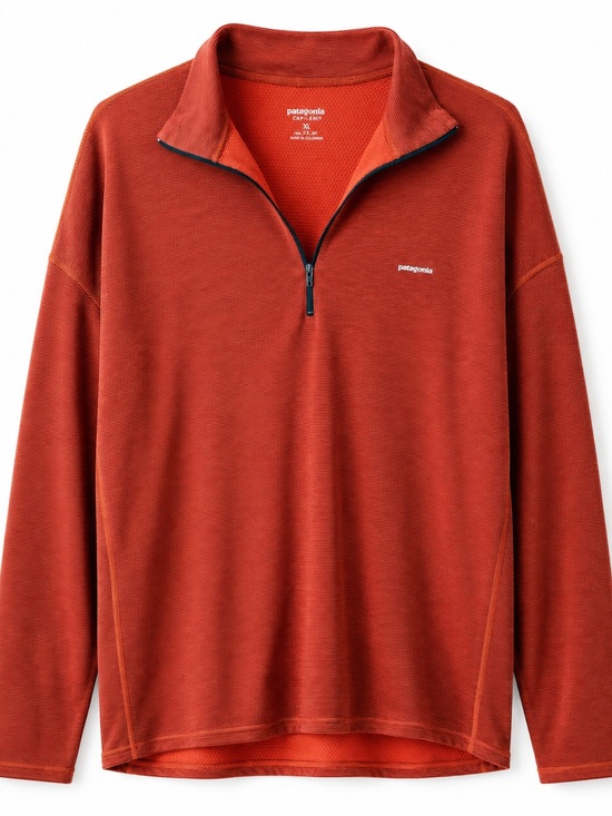 Patagonia Other - Patagonia Men’s Large Capilene 1/4 Zip Long Sleeve Red Base Layer Pullover USA